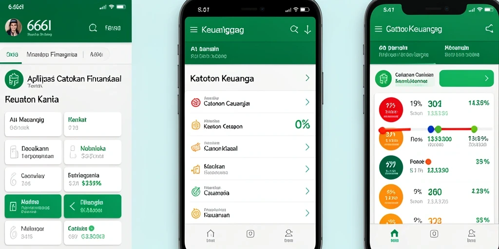 Antarmuka aplikasi Catatan Keuangan 666I yang sederhana dan efektif.