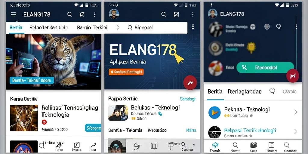 Antarmuka aplikasi ELANG178 yang modern dan informatif.