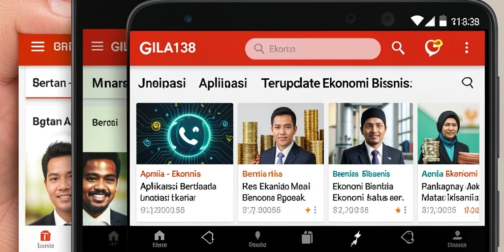 Tampilan antarmuka GILA138 dengan berita ekonomi terkini.