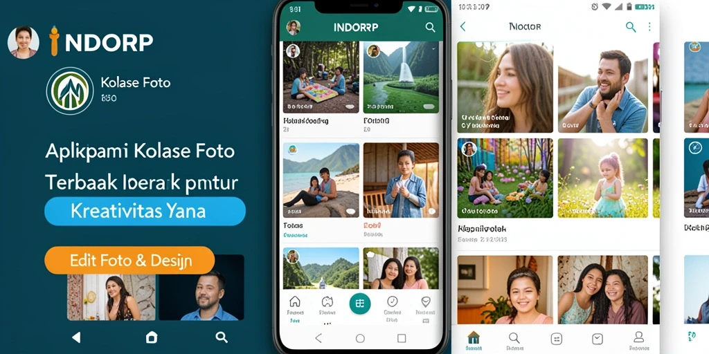 Tampilan menarik dari aplikasi kolase foto INDORP.