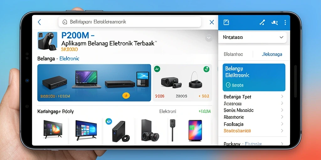 Tampilan antarmuka utama P200M yang menarik dan fungsional.