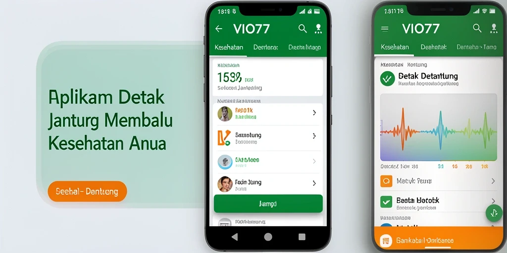 Antarmuka pengguna VIO77 yang mudah digunakan untuk detak jantung.