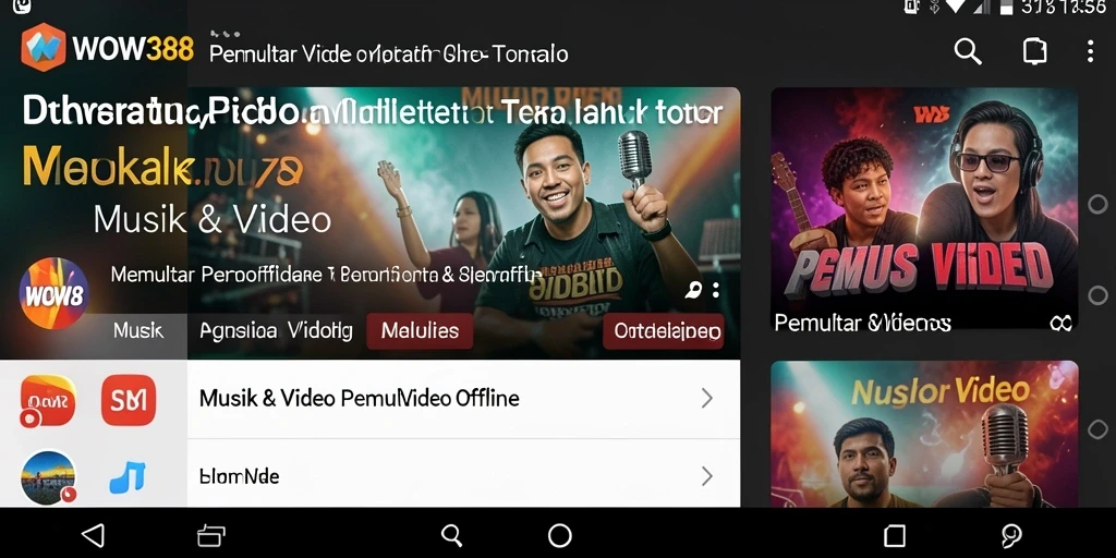 Tampilan antarmuka aplikasi WOW388 yang sederhana dan menarik.