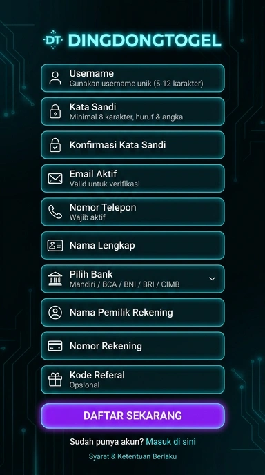 Panduan Registrasi Akun Baru Dingdongtogel untuk Pengguna Android
